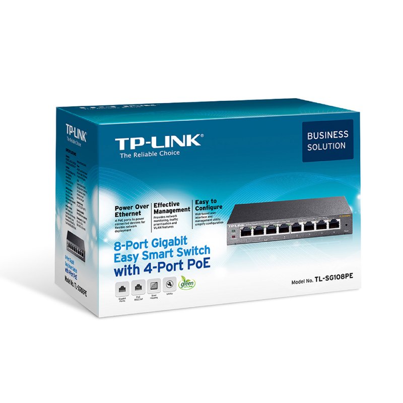 TP-LINK TL-SG108PE Switch 8xGB 4xGB PoE - Imagem de Detalhe 22