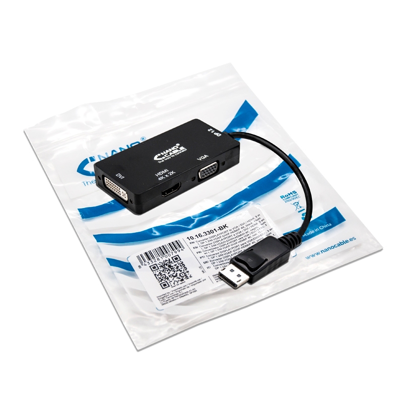 Nanocable Conversor DisplayPort para VGA/DVI/HDMI - Imagem de Detalhe 11