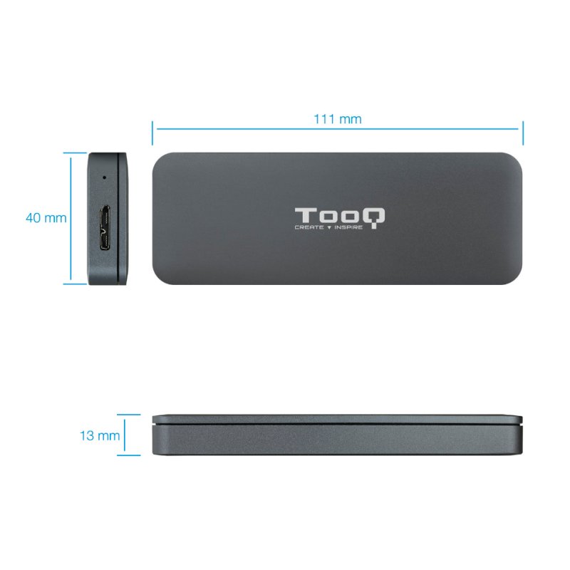 Tooq Caixa Externa para discos SSD M.2 NGFF USB - Imagem de Detalhe 32