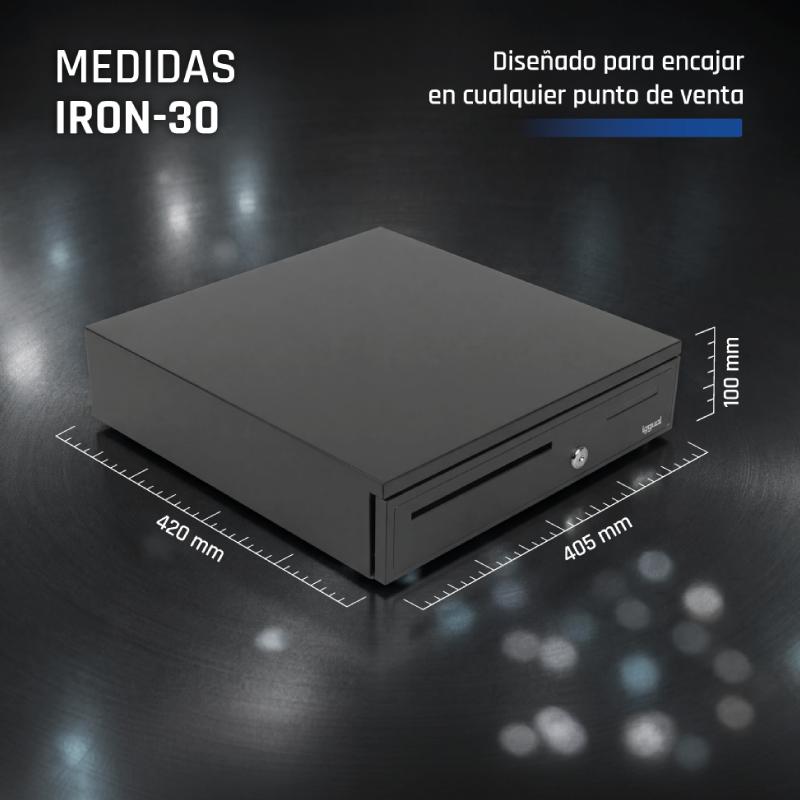 iggual Cajón Portamonedas IRON-35 42cm 5+6 preto - Imagem de Detalhe 74
