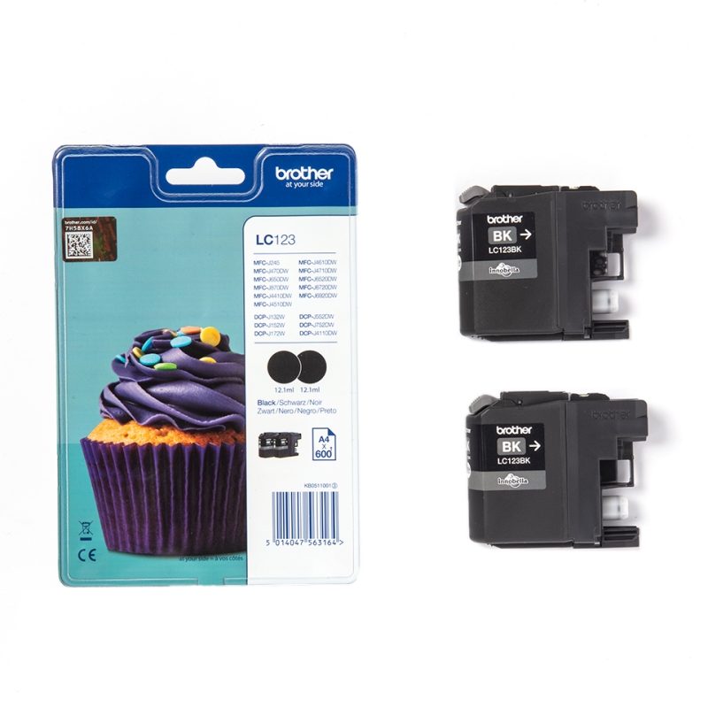 Brother Cartucho LC123BKBP Preto Blister - Imagem de Detalhe 12