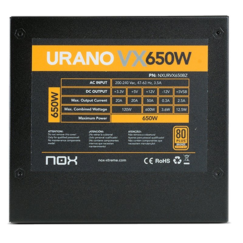 NOX Fonte de Alimentação Urano VX 650W 80+ BRONZE - Imagem de Detalhe 36