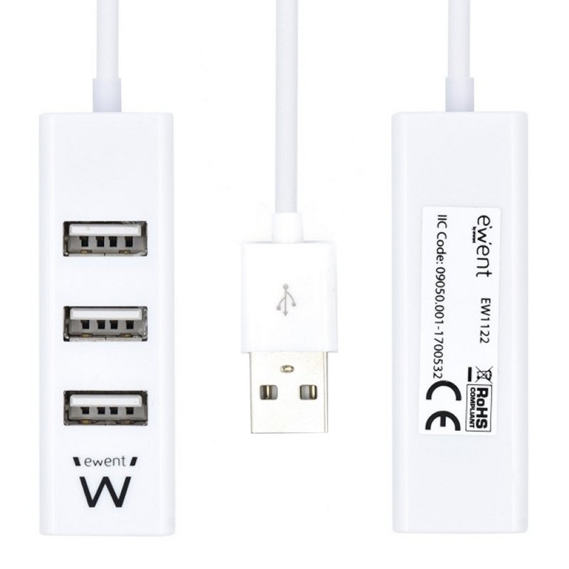 EWENT EW1122 MINI-HUB USB 4 PORTAS BRANCO - Imagem de Detalhe 35