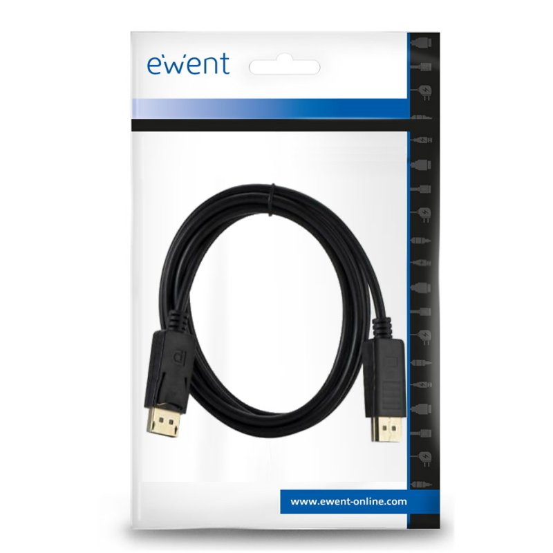 Ewent Cabo DisplayPort 4k @ 60hZ A/A AWG28 3mt - Imagem de Detalhe 12