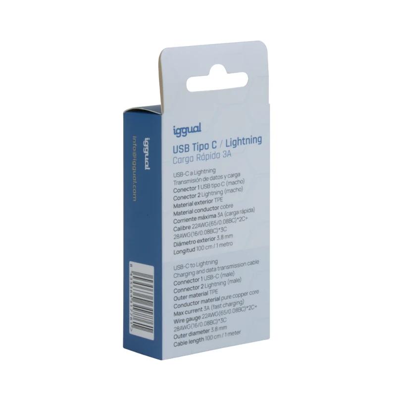 iggual cabo USB-C/Lightning 100 cm branco Q3.0 3A - Imagem de Detalhe 36