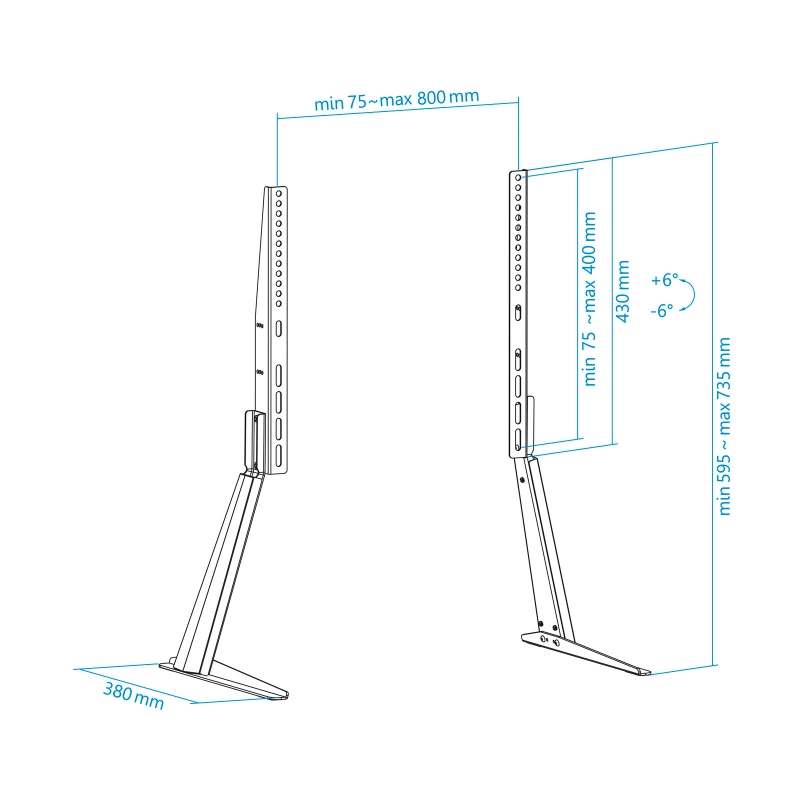 Tooq DB3270T-B Suporte de mesa 32-70" Preto - Imagem de Detalhe 35