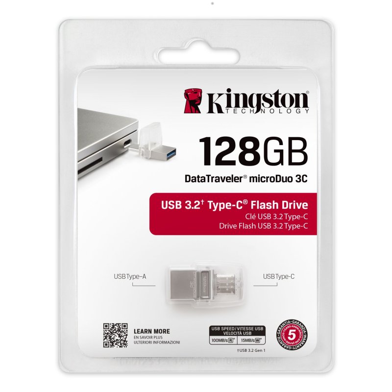 Kingston DataTraveler MicroDuo 3C 128GB USB3.2 - Imagem de Detalhe 34