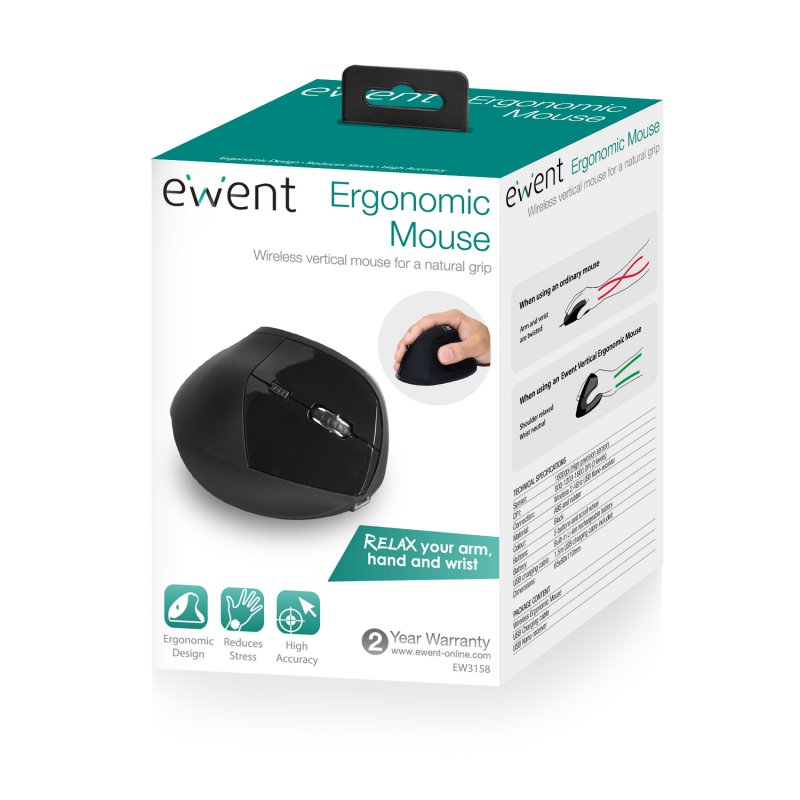 Ewent EW3158 Rato Sem Fios Vertical 1600 dpi - Imagem de Detalhe 39