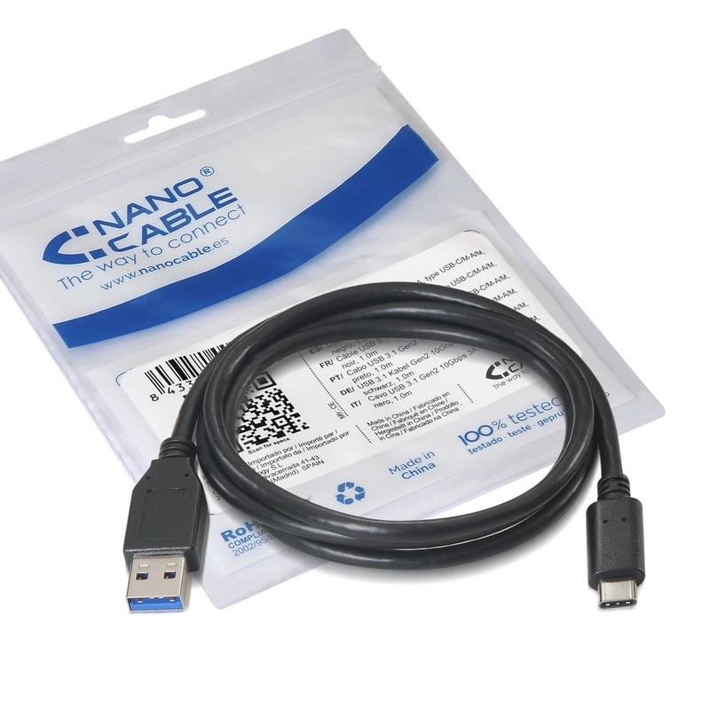 Nanocable Cabo USB 3.1 Gen2 10Gbps3A USB-C/M-A/M - Imagem de Detalhe 25