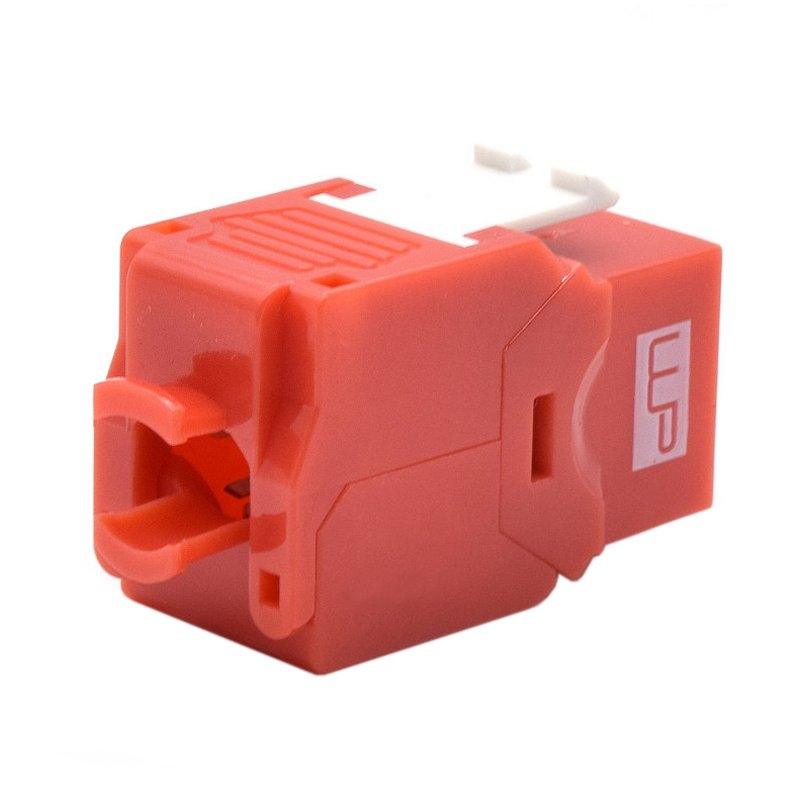 WP Keystone Cat. 6a UTP RJ45/Fêmea Vermelho - Imagem de Detalhe 13