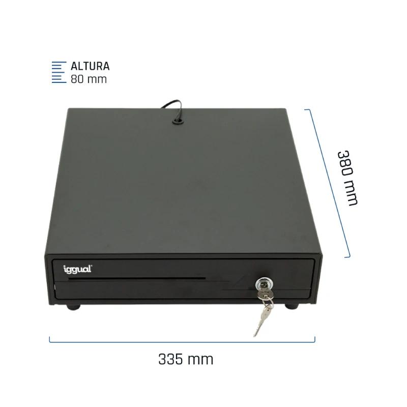 iggual Cajón Portamonedas IRON-10 38cm 4+6 preto - Imagem de Detalhe 85