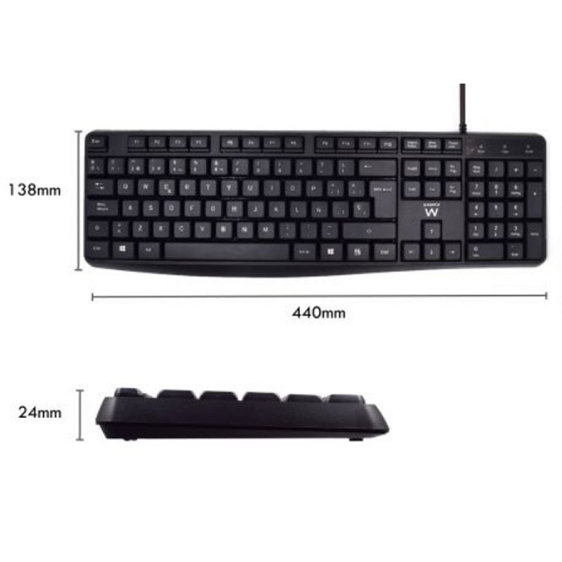 Ewent EW3006 kit teclado + rato de escritório silencioso - Imagem de Detalhe 51