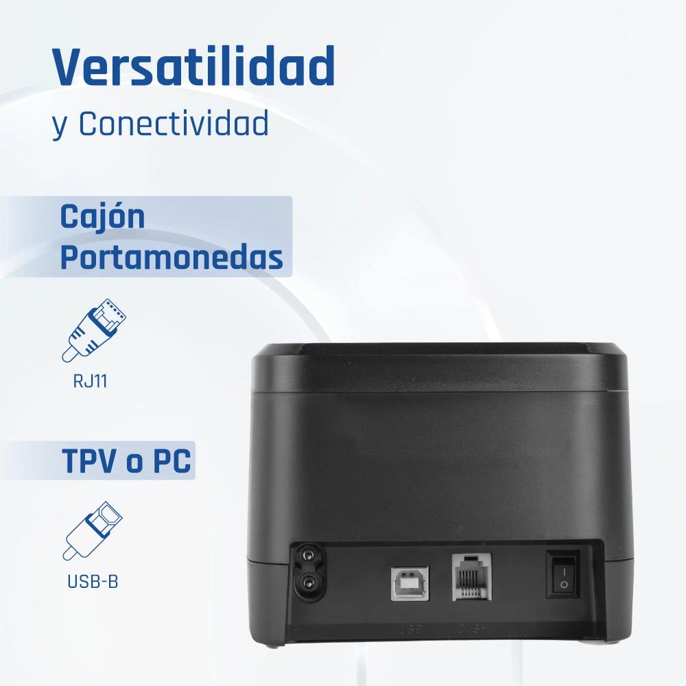 iggual Impressora térmica TP EASY 58 USB+RJ11 preta - Imagem de Detalhe 8