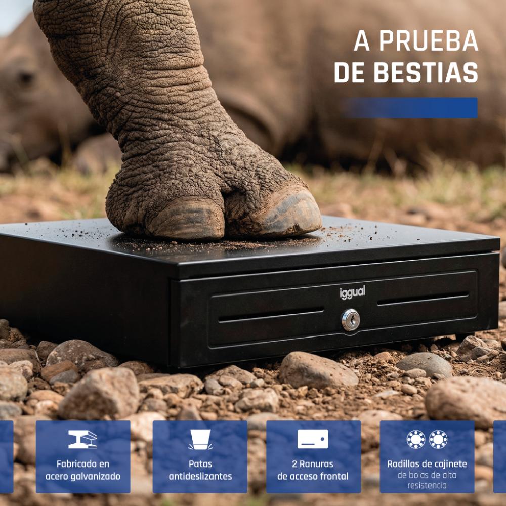 iggual Cajón portamonedas IRON-HD 41cm 5+8 preto - Imagem de Detalhe 9