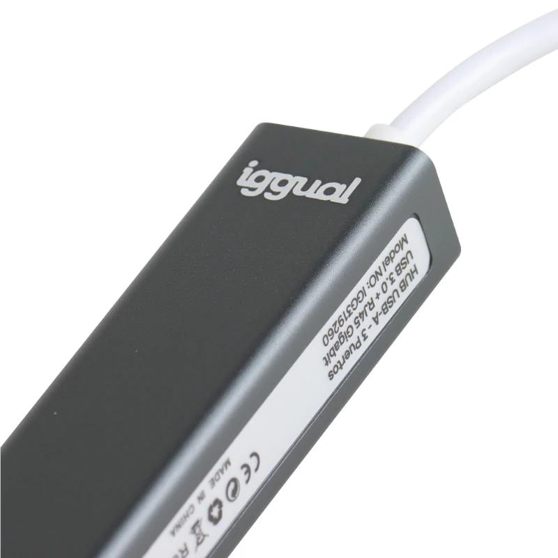 iggual Hub USB-A 3 portas USB 3.0 + RJ45 Gigabit - Imagem de Detalhe 6