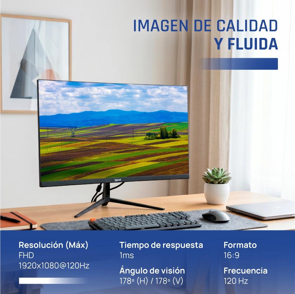 iggual Monitor 24" IPS 16:9 FHD 75Hz VGA HDMI Slim - Imagem de Detalhe 7
