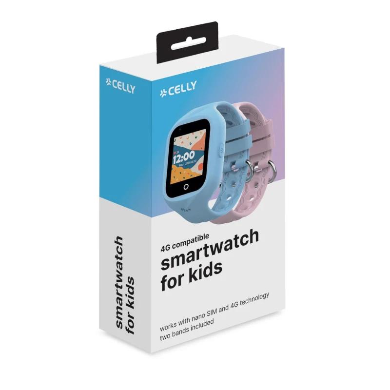 Celly Smartwatch Kids 4G 2 Correias Azul e Rosa - Imagem de Detalhe 2