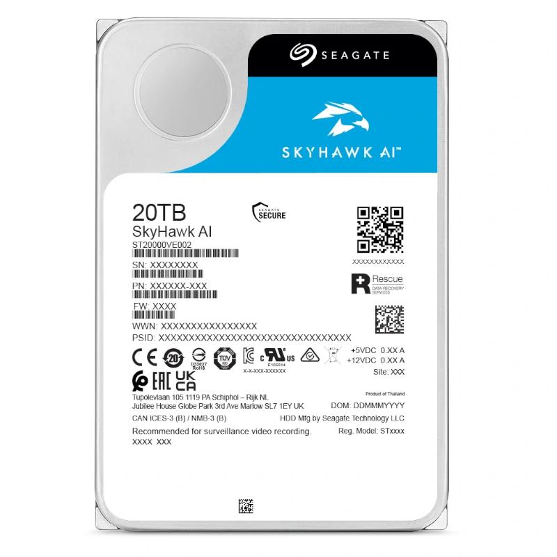 Seagate SkyHawk AI ST20000VE003 20TB 3.5" SATA3 - Imagem de Detalhe 3