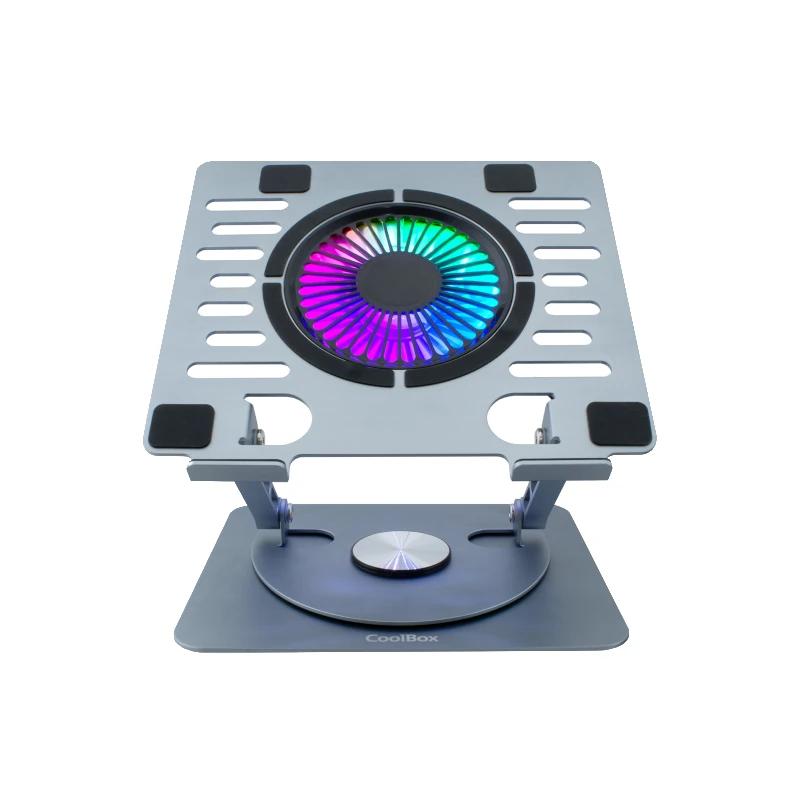 COOLBOX Base de refrigeração portátil COOLAIR 1 ventilador RGB - Imagem de Detalhe 1