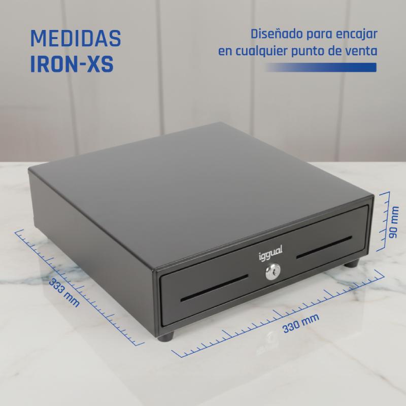 iggual Cajón Portamonedas IRON-XS 33cm 4+8 negro - Imagem de Detalhe 5