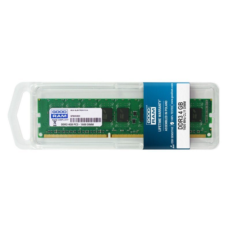 Goodram 4GB DDR3 1600MHz CL11 SR DIMM - Imagem de Detalhe 28