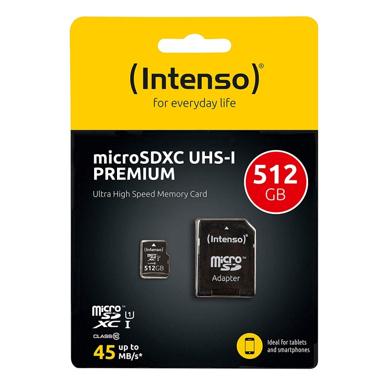 Intenso 3423493 Micro SD UHS-I Premium 512G c/adaptador - Imagem de Detalhe 14
