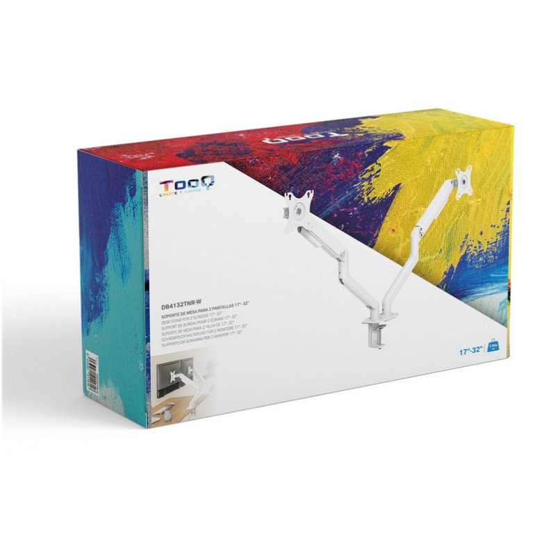 Tooq DB4132TNR-W Suporte de mesa 2 monitor/tv 17-32" B - Imagem de Detalhe 42