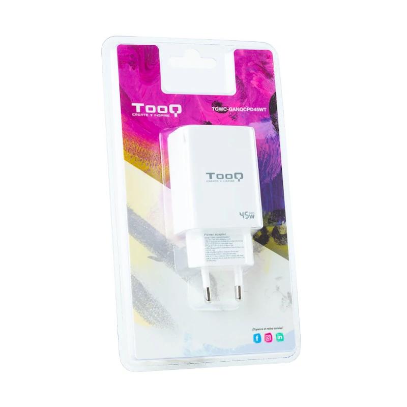Tooq Cargador pared GAN USB-C/PD+USB-A/QC 45W - Imagem de Detalhe 2
