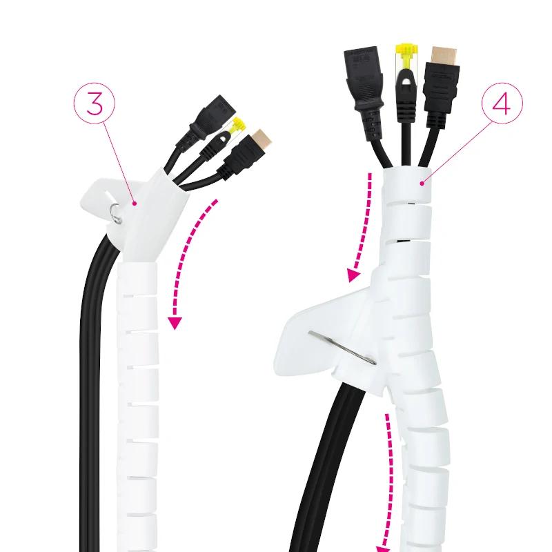 Nanocable Organizador de cabos flexível 25mm 1 M Branco - Imagem de Detalhe 4