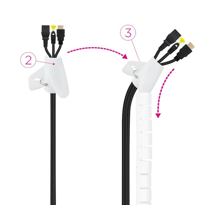 Nanocable Organizador de cabos flexível 25mm 1 M Branco - Imagem de Detalhe 5