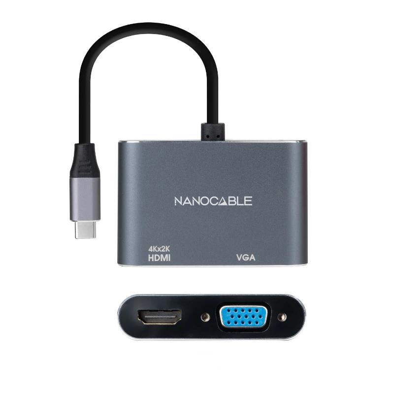 Nanocable Conversor USB-C/M a HDMI-VGA/H 15 cm - Imagem de Detalhe 4