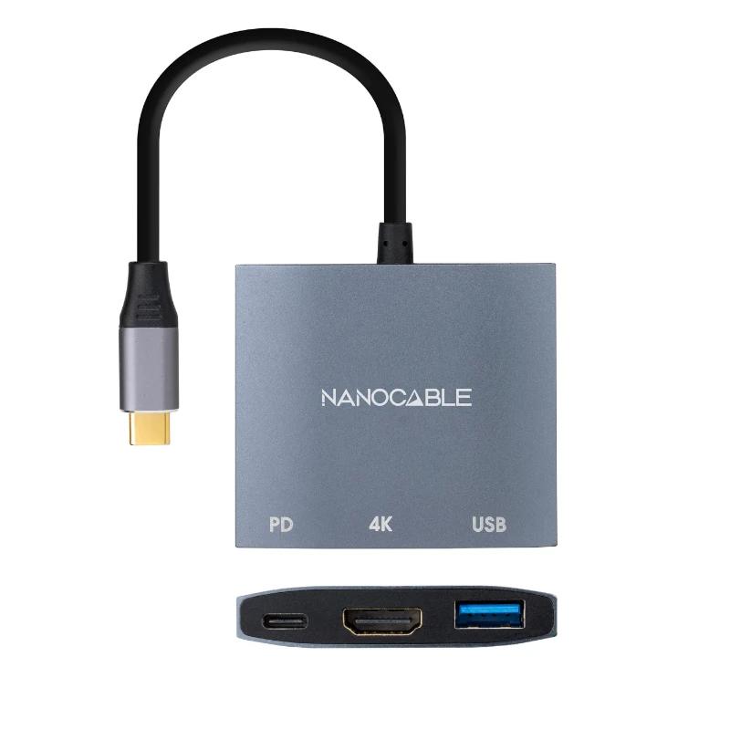 Nanocable Conversor USB-C a HDMI/USB3.0/PD 15 cm - Imagem de Detalhe 3
