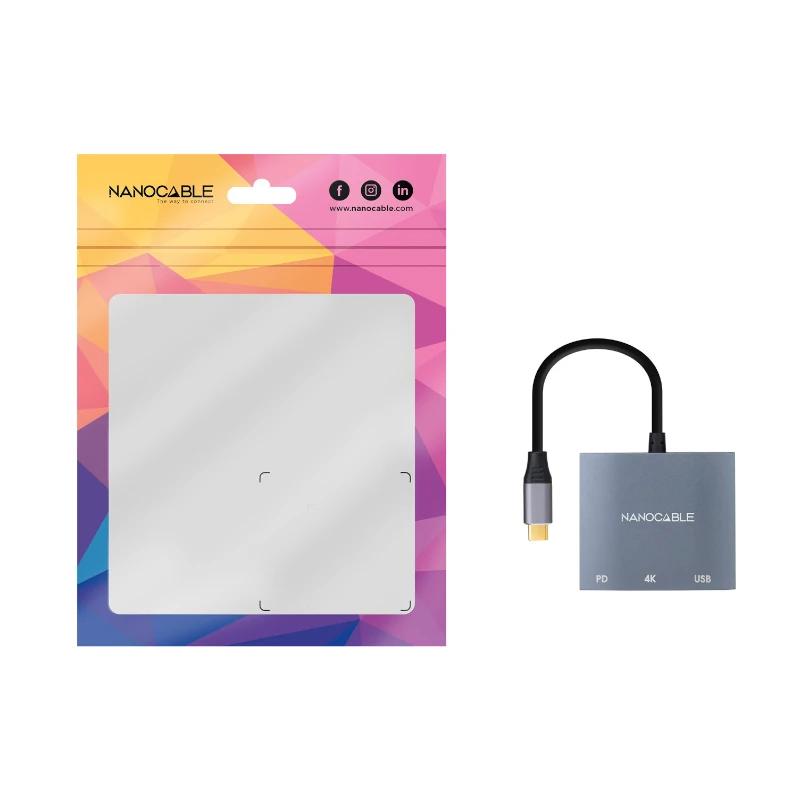 Nanocable Conversor USB-C a HDMI/USB3.0/PD 15 cm - Imagem de Detalhe 4