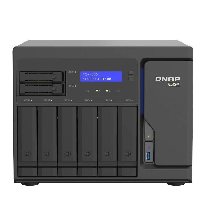 QNAP TS-H886-D1602-8G NAS 4+2-Bay 4x2.5GbE - Imagem de Detalhe 4