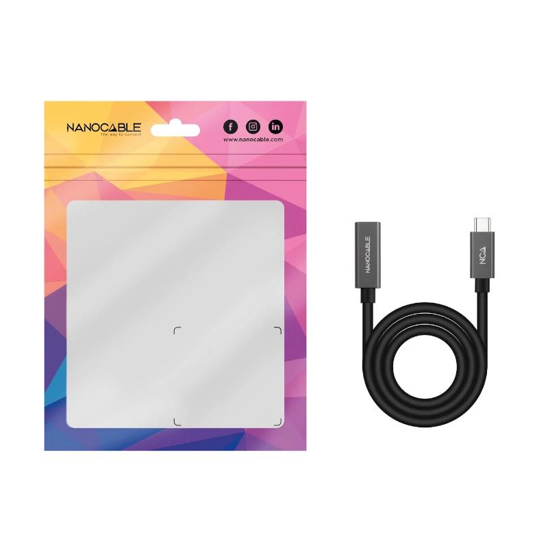 Nanocable Cabo USB 3.2 Gen2 USB-C M/H 0,5 M Preto - Imagem de Detalhe 6