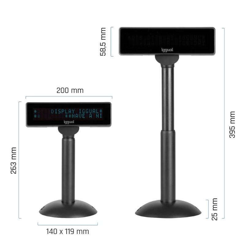 iggual Visor TPV ajustável USB VFD 7" INFO DISPLAY - Imagem de Detalhe 4
