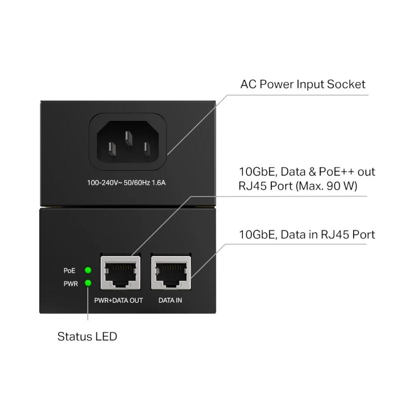 TP-Link POE380S Omada Injetor 10G PoE++ 90W - Imagem de Detalhe 5