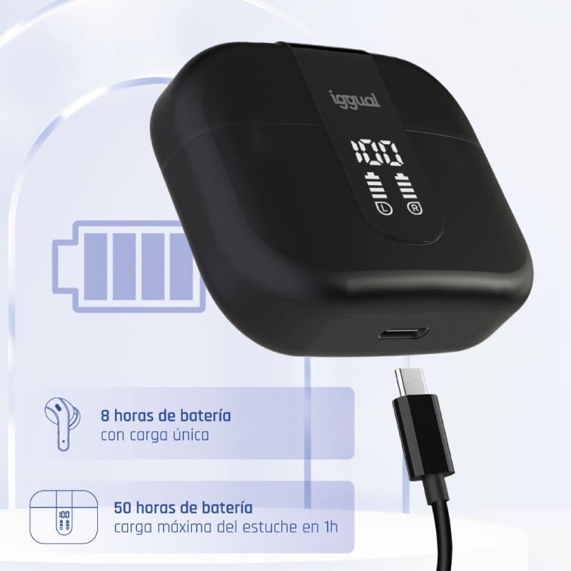 iggual Auriculares sem fios TWS Bluetooth negr - Imagem de Detalhe 9