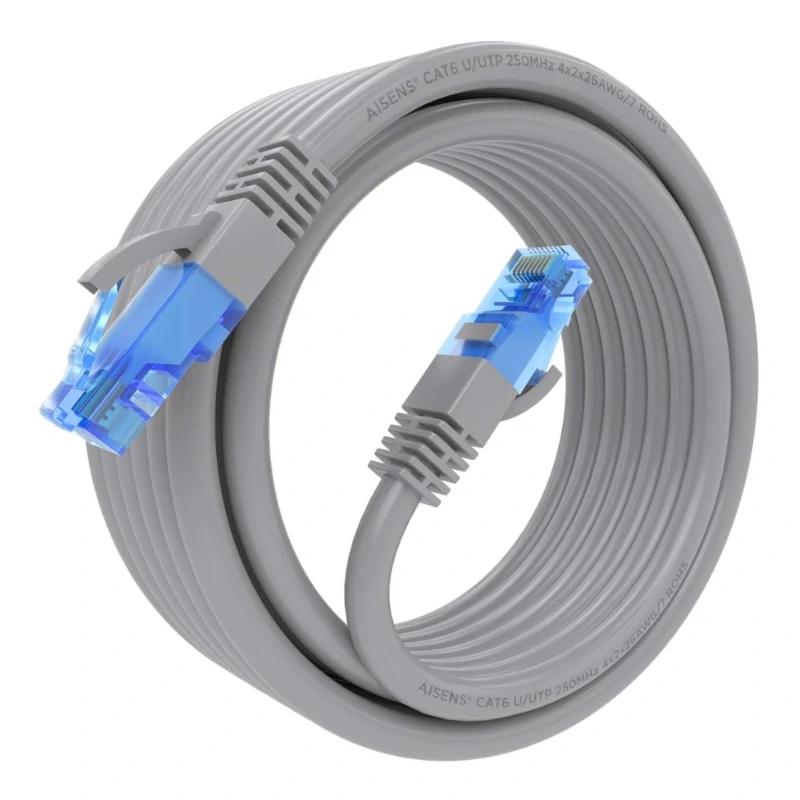 Aisens Cabo RJ45 Cat.6 UTP AWG26 CCA Cinza 5.0M - Imagem de Detalhe 3