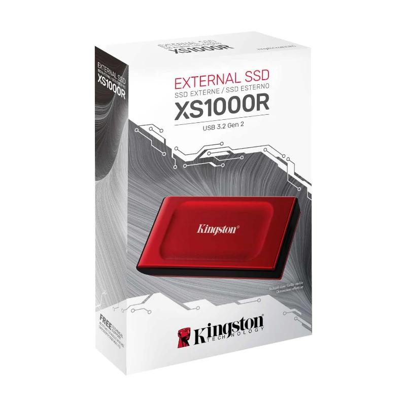 Kingston XS1000 eSSD 2Tb USB 3.2 tipo-C Vermelho - Imagem de Detalhe 2