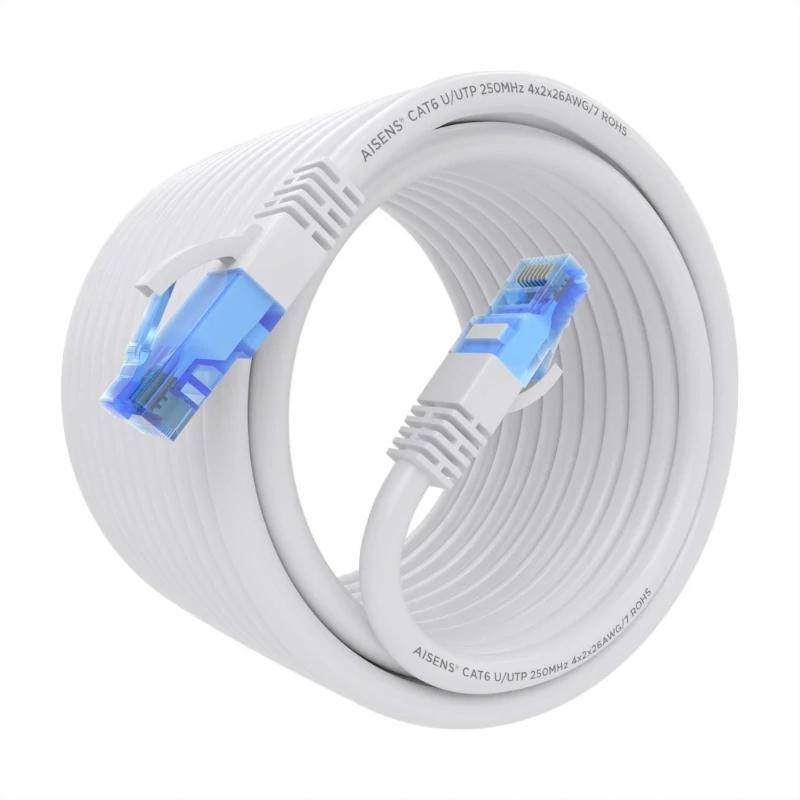 Aisens Cabo RJ45 CAT.6 UTP AWG26 CCA Branco 7.5m - Imagem de Detalhe 1