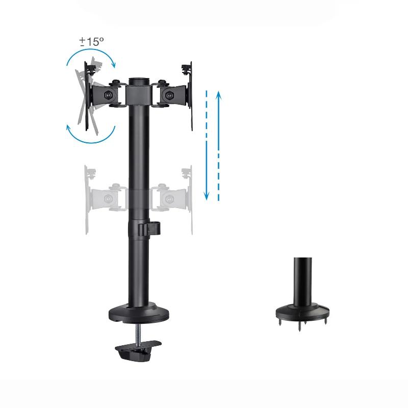 Tooq DB1132TN-B Suporte de mesa 2 ecrãs 17"-32" - Imagem de Detalhe 1