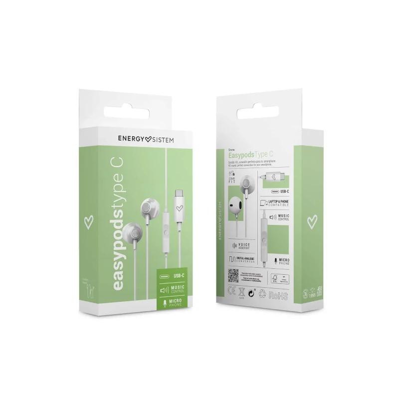 Energy Sistem Auriculares EasyPods Tipo C Neve - Imagem de Detalhe 3