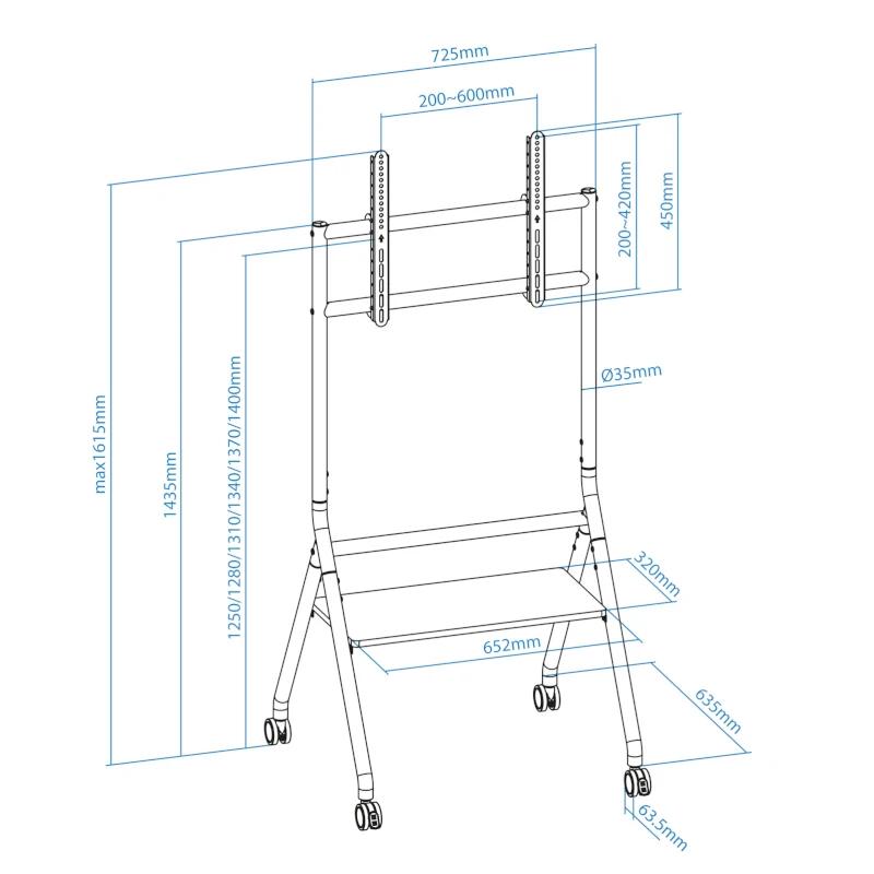 Tooq IDreams Suporte de chão para ecrãs 37"-86" - Imagem de Detalhe 3
