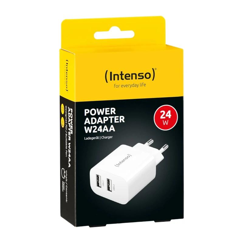 Intenso | Carregador de parede W24AA | 2xUSB-A | branco - Imagem de Detalhe 1
