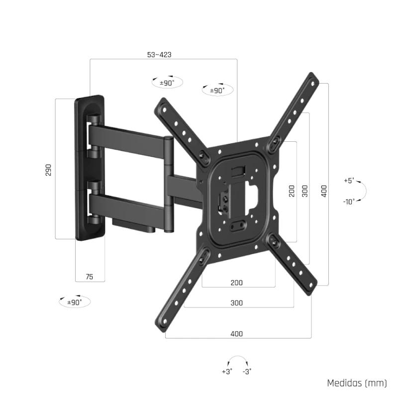 iggual SPTV09-L Suporte TV 23"-65" 35kg parede Full - Imagem de Detalhe 1