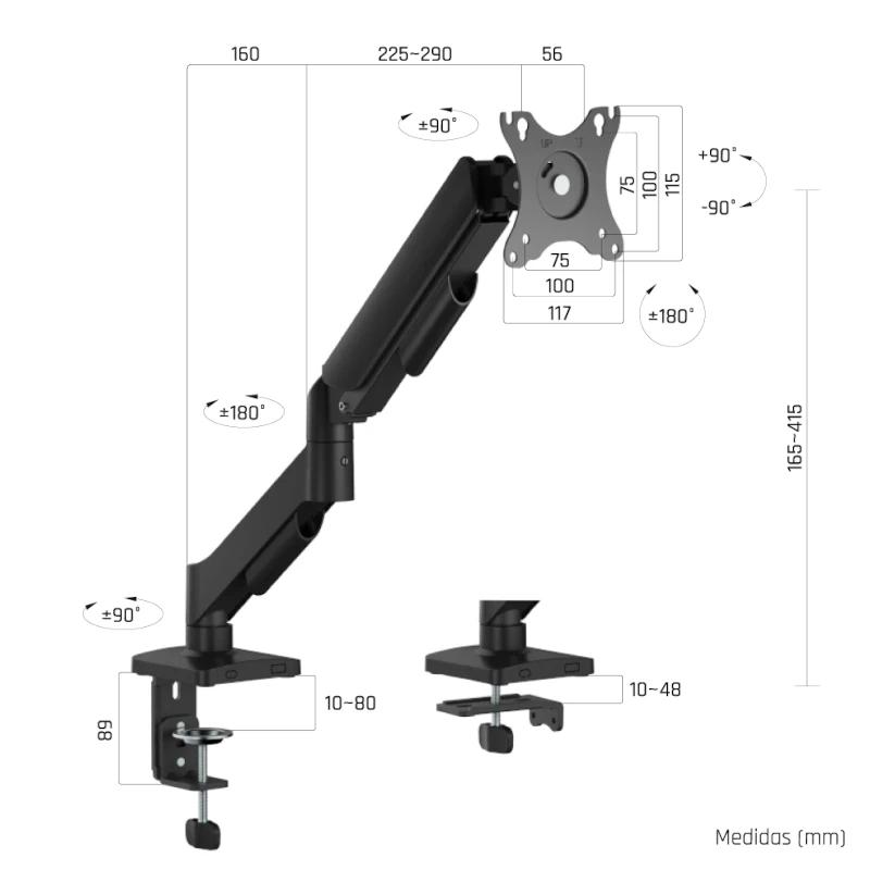 iggual SPMP01-A Suporte pinça 1 monitor 17-32" pro - Imagem de Detalhe 1