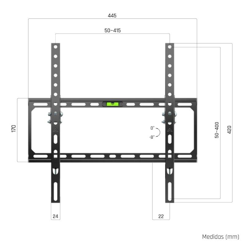 iggual SPTV15-L Suporte TV 21"-75" 45kg parede Inclinação - Imagem de Detalhe 1