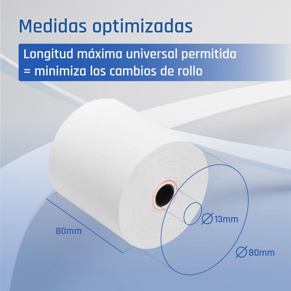 iggual Caixa 50 rolos papel térmico 80x80x13 mm - Imagem de Detalhe 2