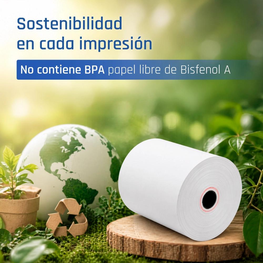 iggual Caixa 50 rolos papel térmico 80x80x13 mm - Imagem de Detalhe 3
